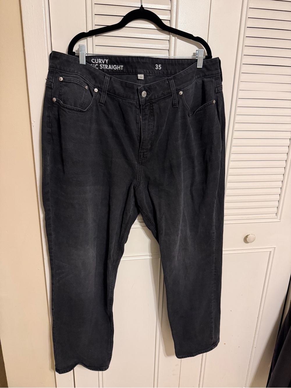 J. Crew Curvy Classic Straight Jeans - Black